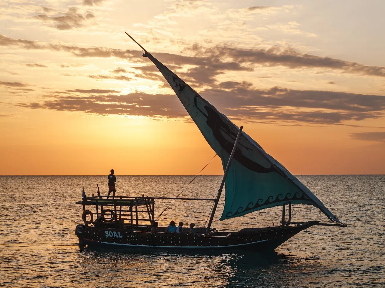 Dhow sailing from Kendwa